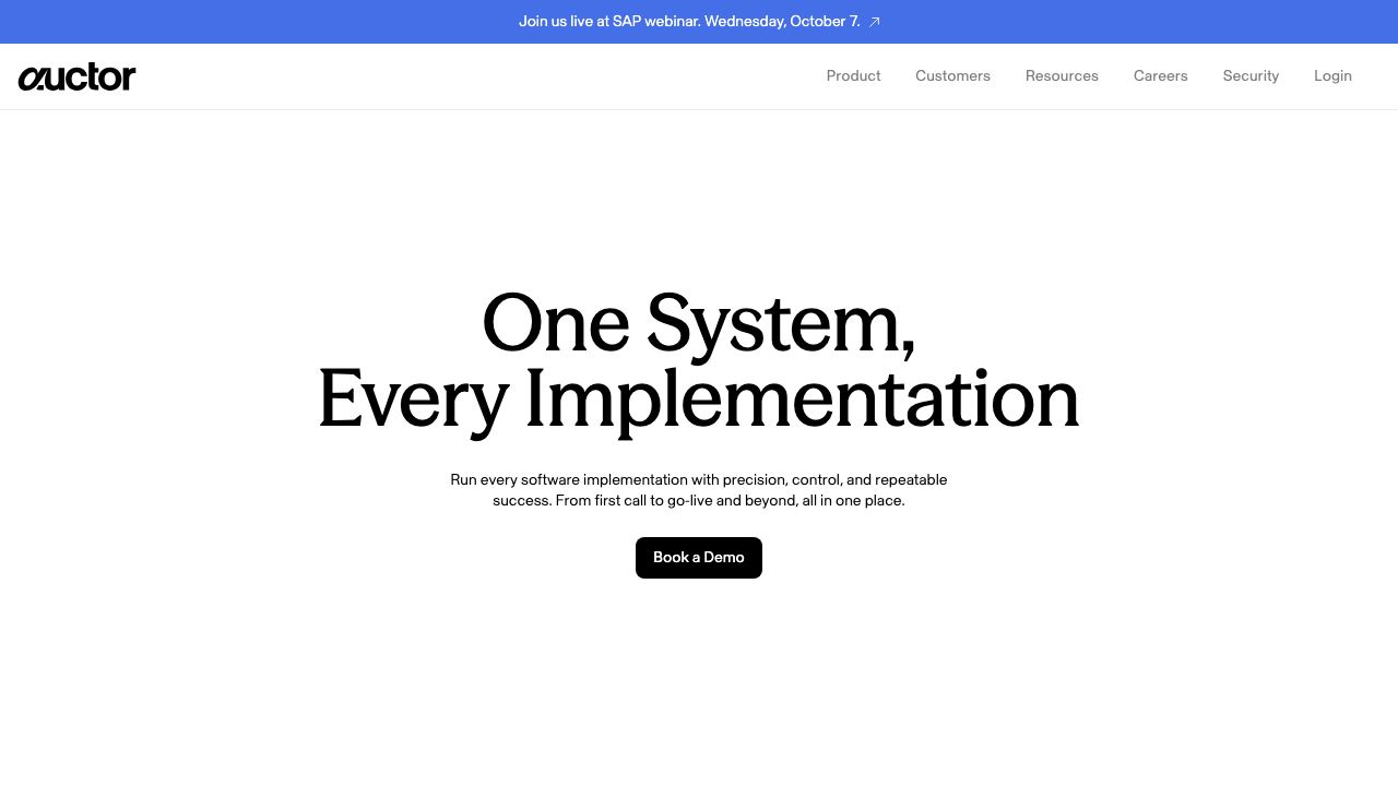 Auctor website screenshot