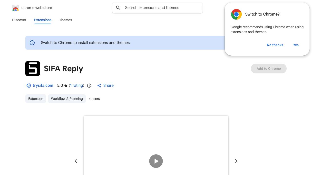SIFA Reply 网站截图