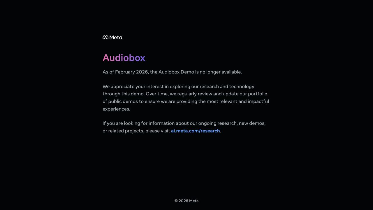 Audiobox 网站截图