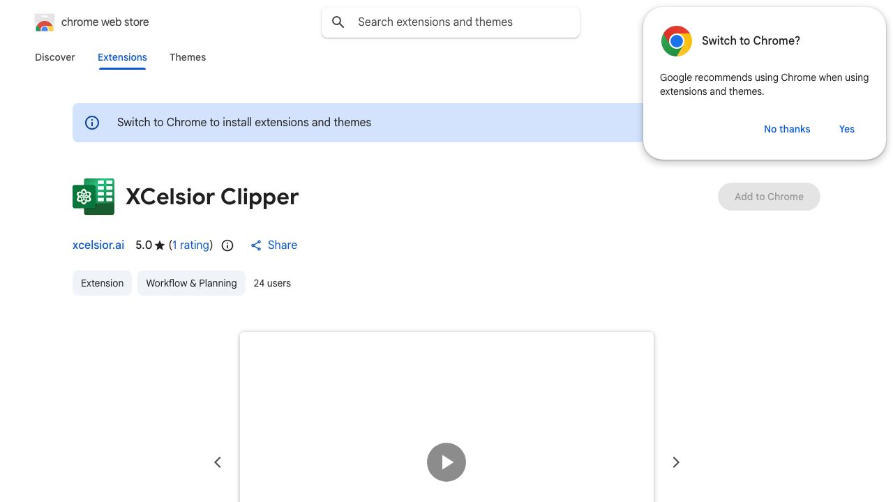 XCelsior Clipper website screenshot