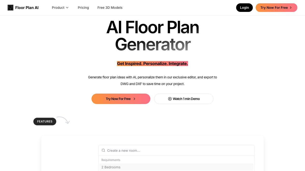 FloorPlan-AI website screenshot
