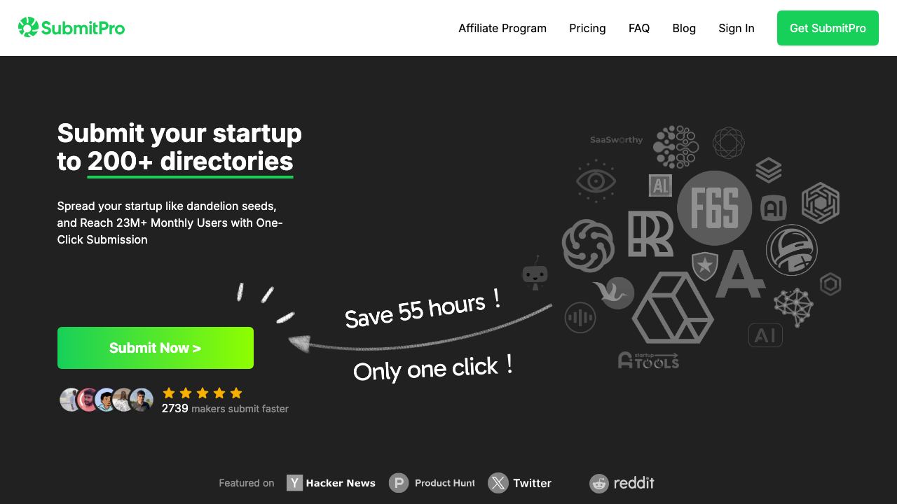 SubmitPro website screenshot