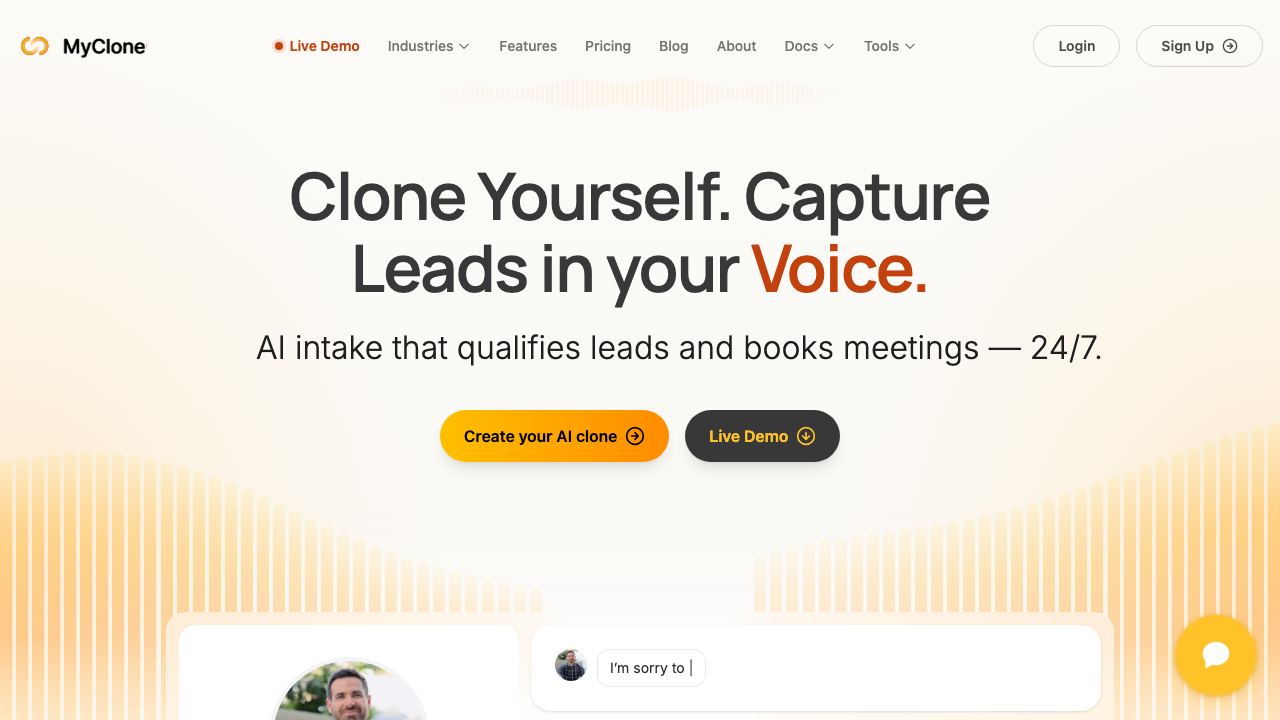 MyClone 网站截图