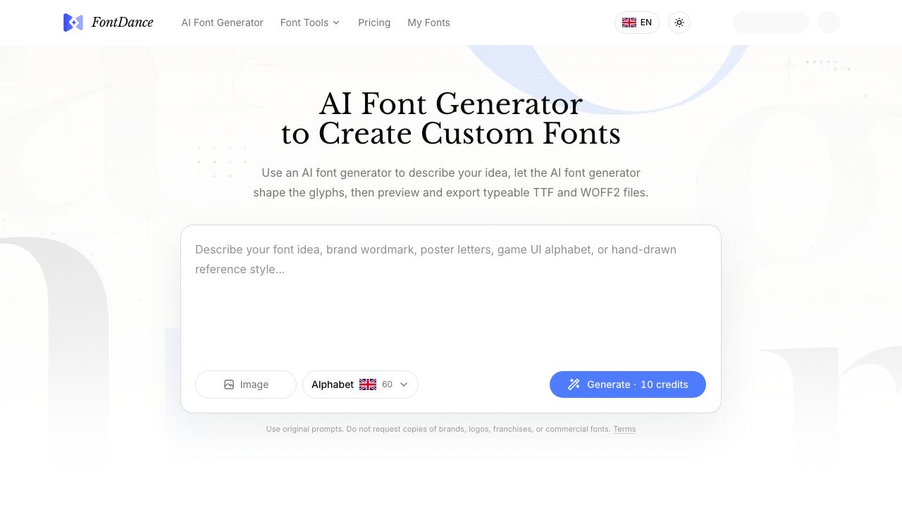 FontDance website screenshot