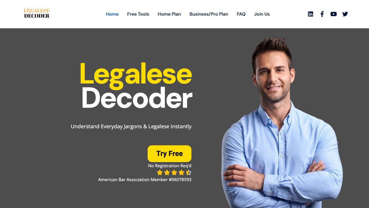 Legalese Decoder website screenshot