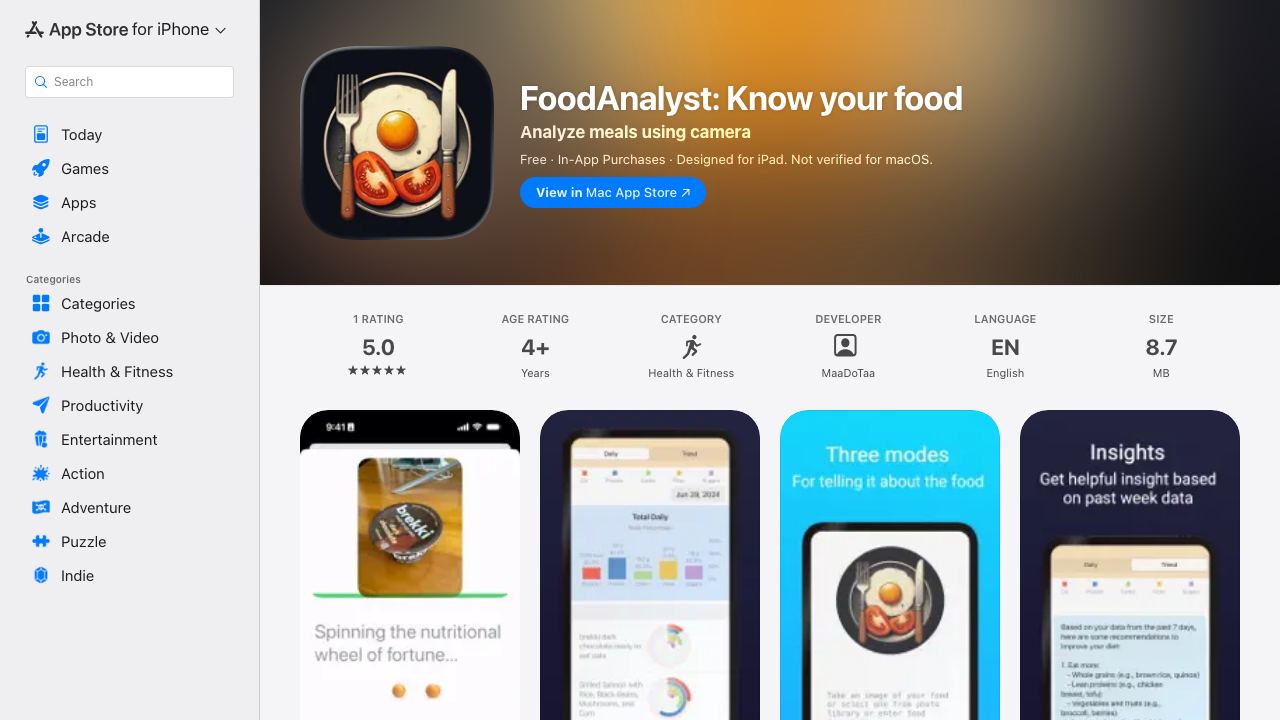 Join the FoodAnalyst 网站截图