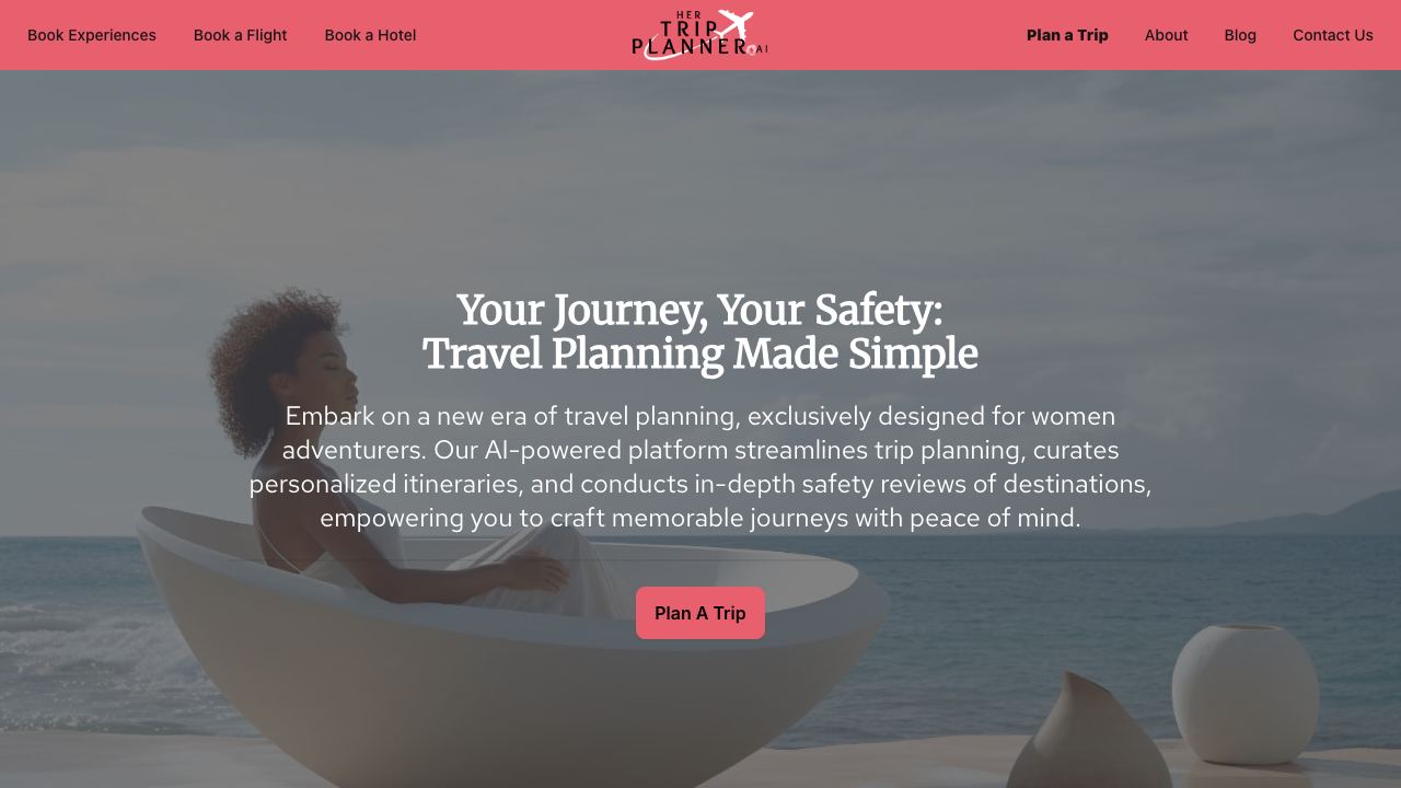 Her Trip Planner 网站截图