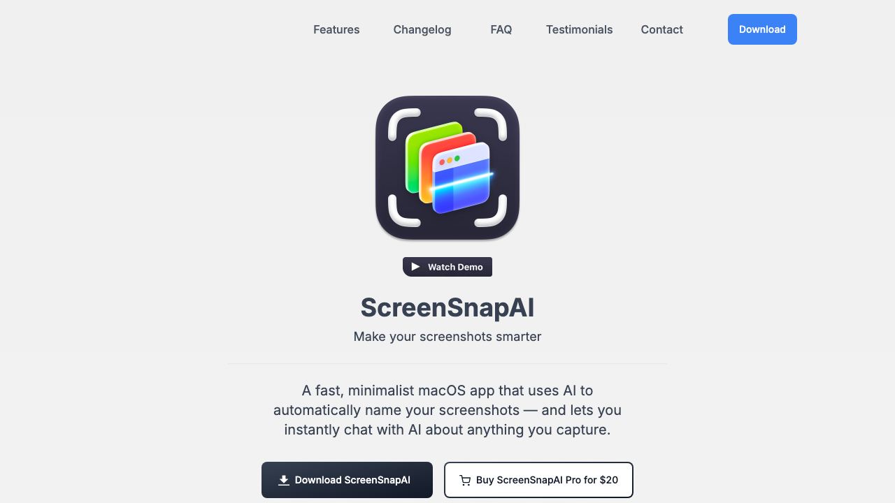 ScreenSnapAI 网站截图