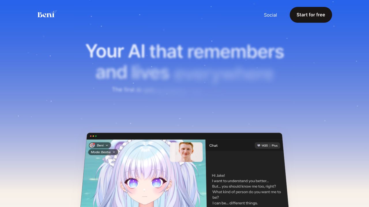 Beni AI 网站截图