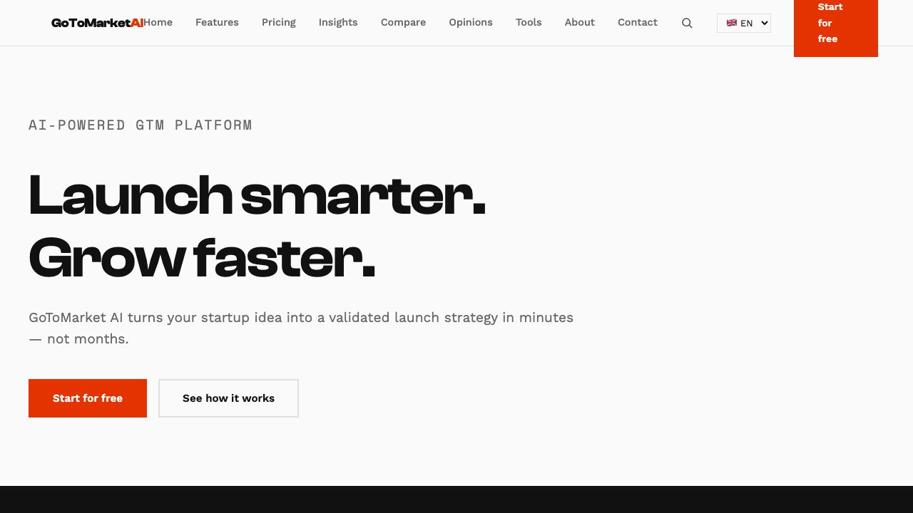 GoToMarket-AI 网站截图