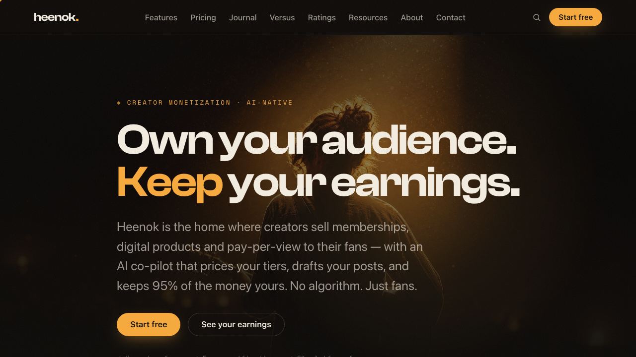 Heenok website screenshot