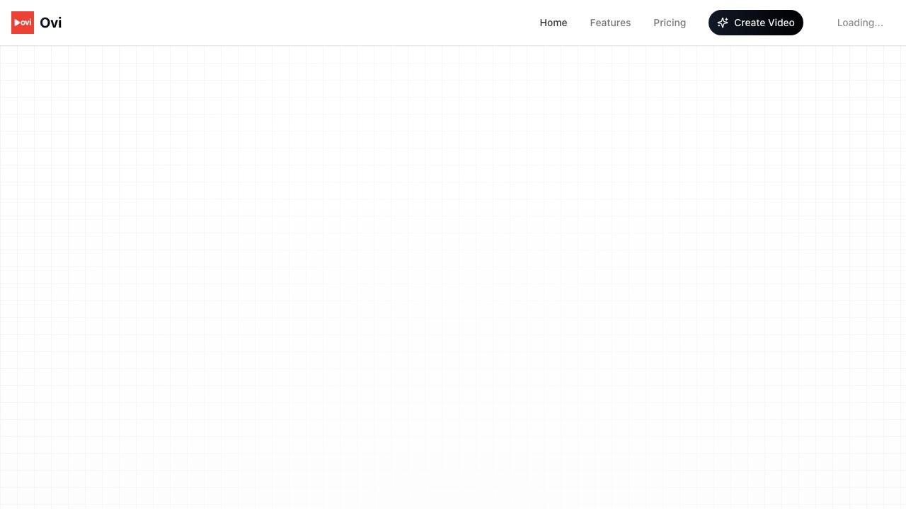 Ovi AI website screenshot