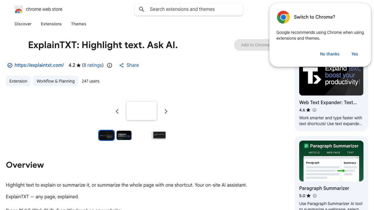 ExplainTXT: AI Reading Assistant 网站截图