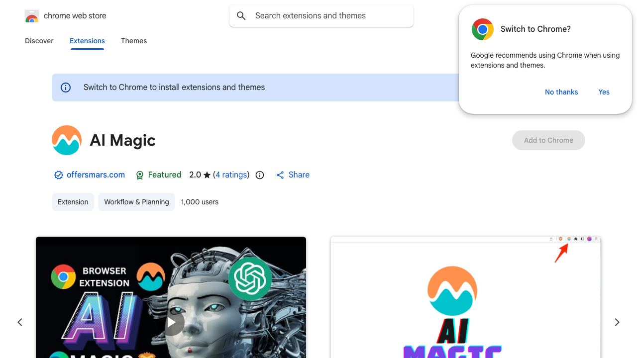 AI Magic 网站截图