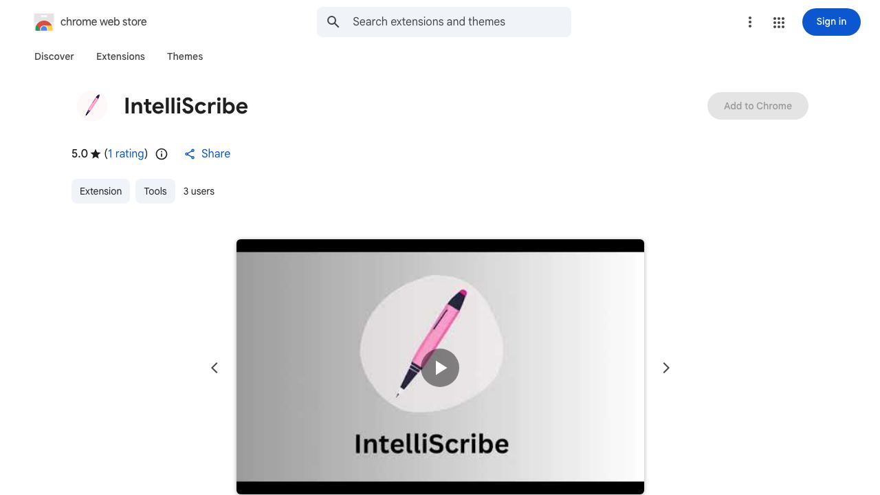 IntelliScribe 网站截图
