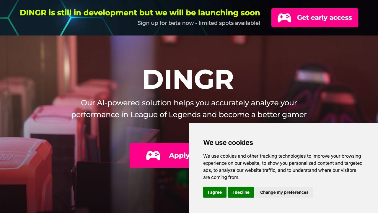 Dingr 网站截图