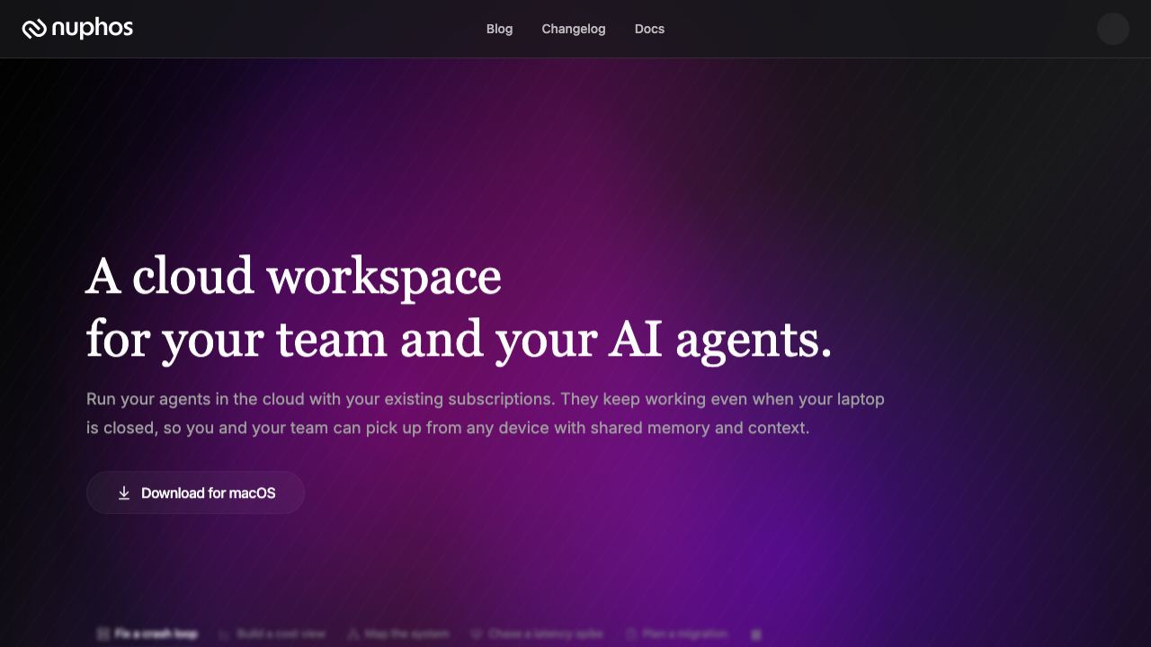 Nuphos website screenshot