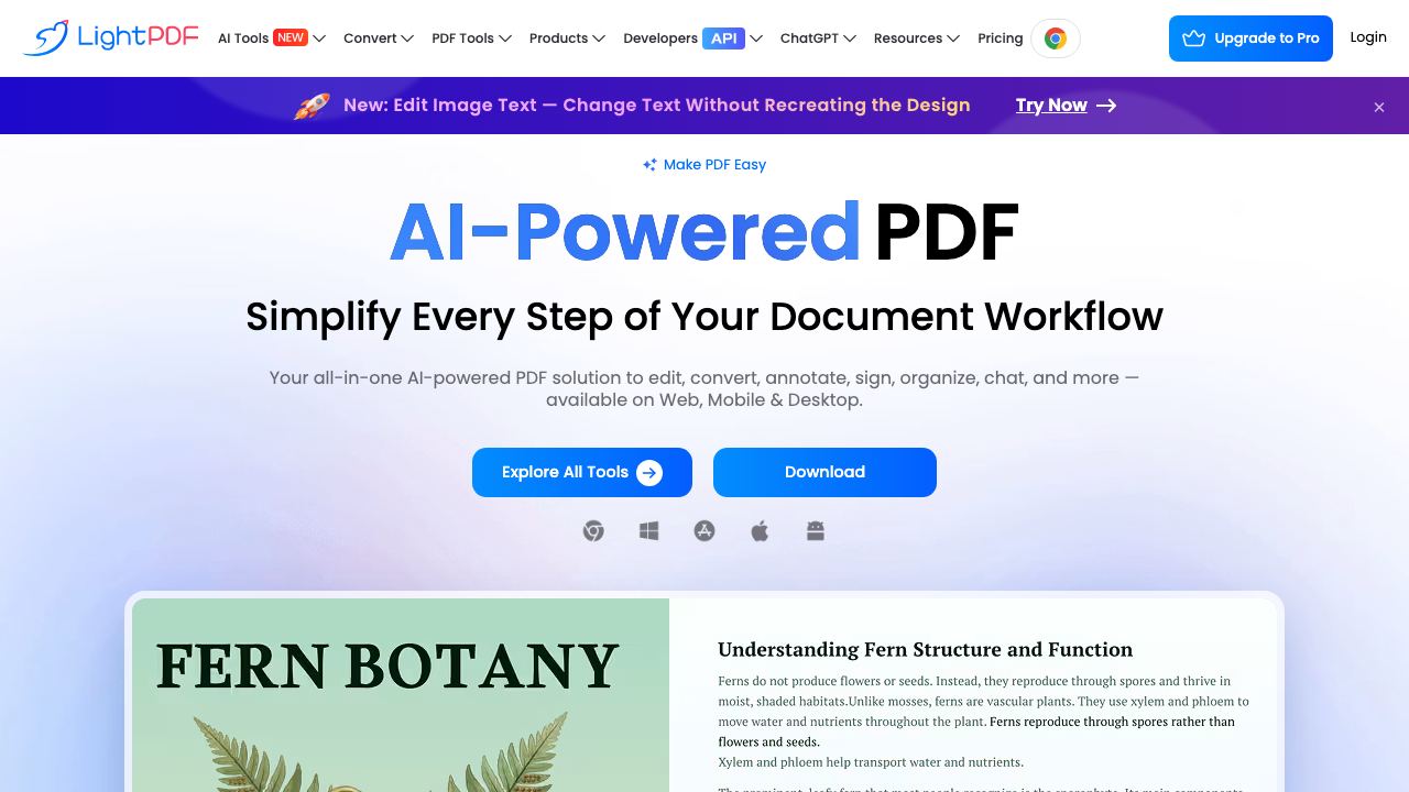 LightPDF 网站截图