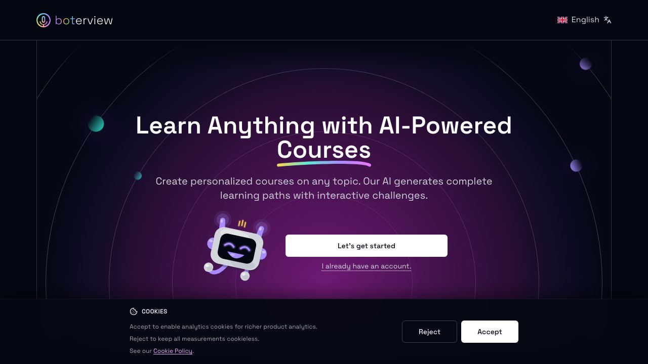 boterview website screenshot