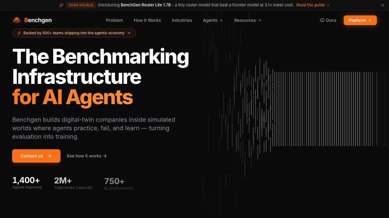 BenchGen 网站截图