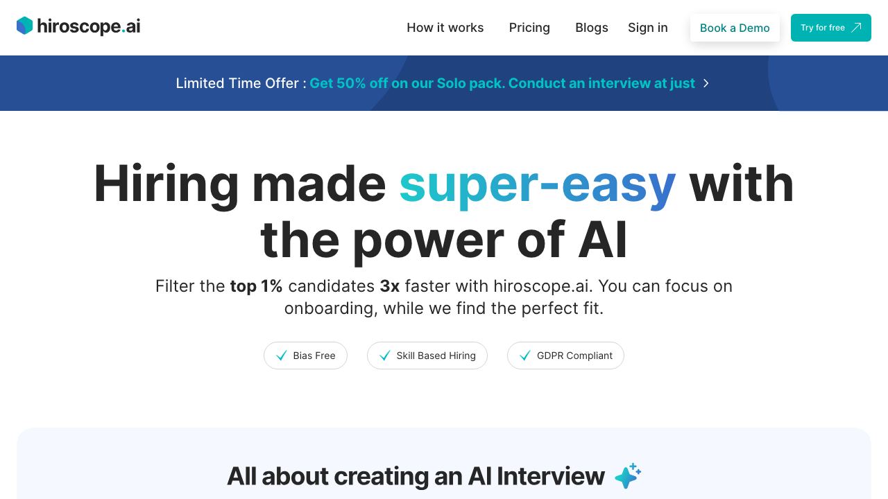 hiroscope.ai website screenshot