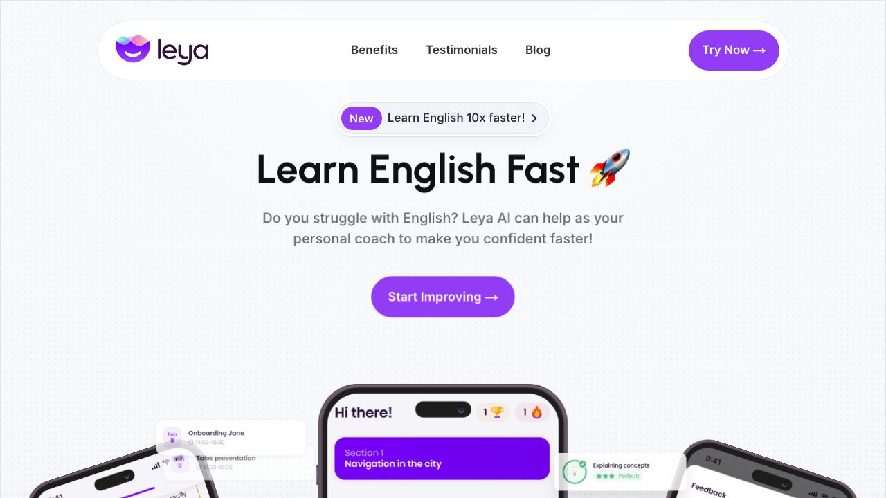 Leya AI 网站截图