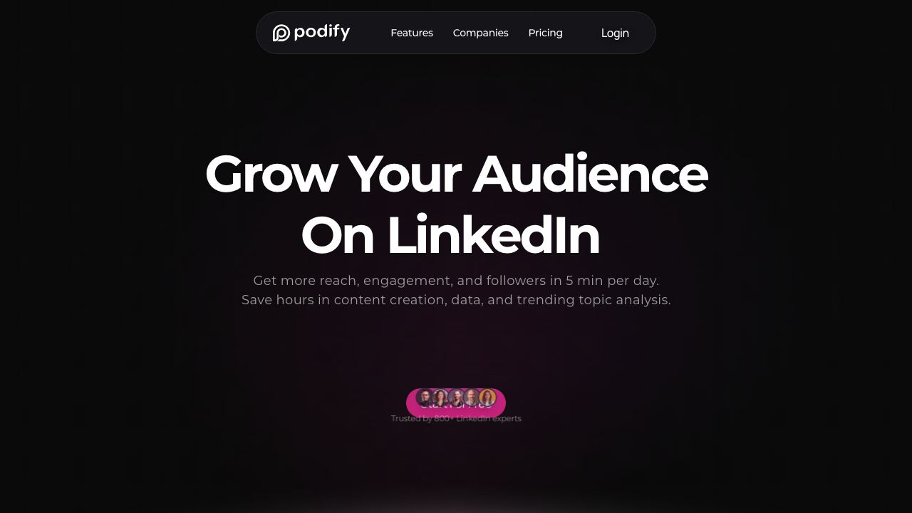 Podify.io website screenshot