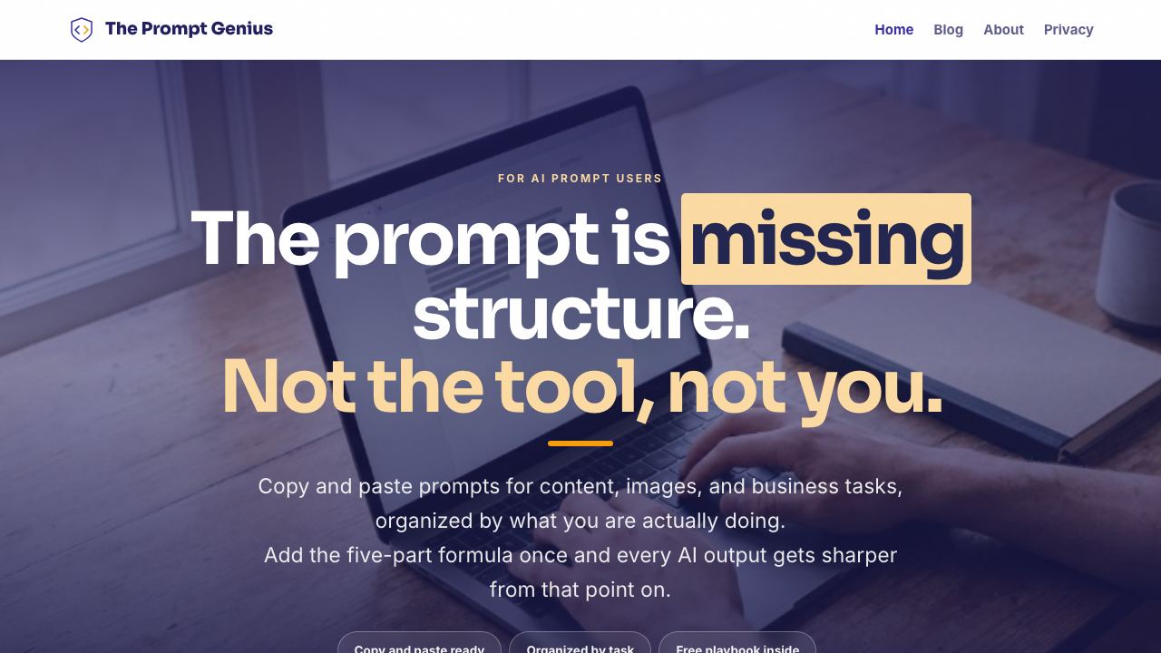 Prompt Genius 网站截图