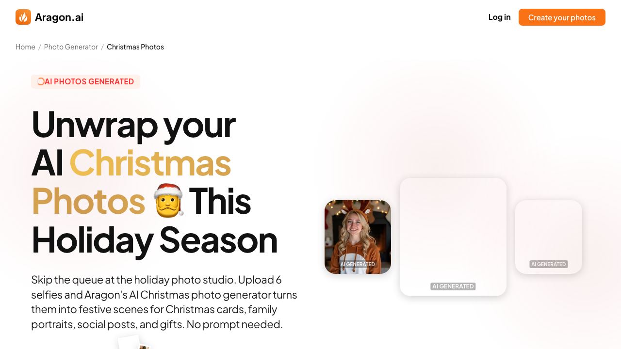 AI Christmas Photo Generator 网站截图