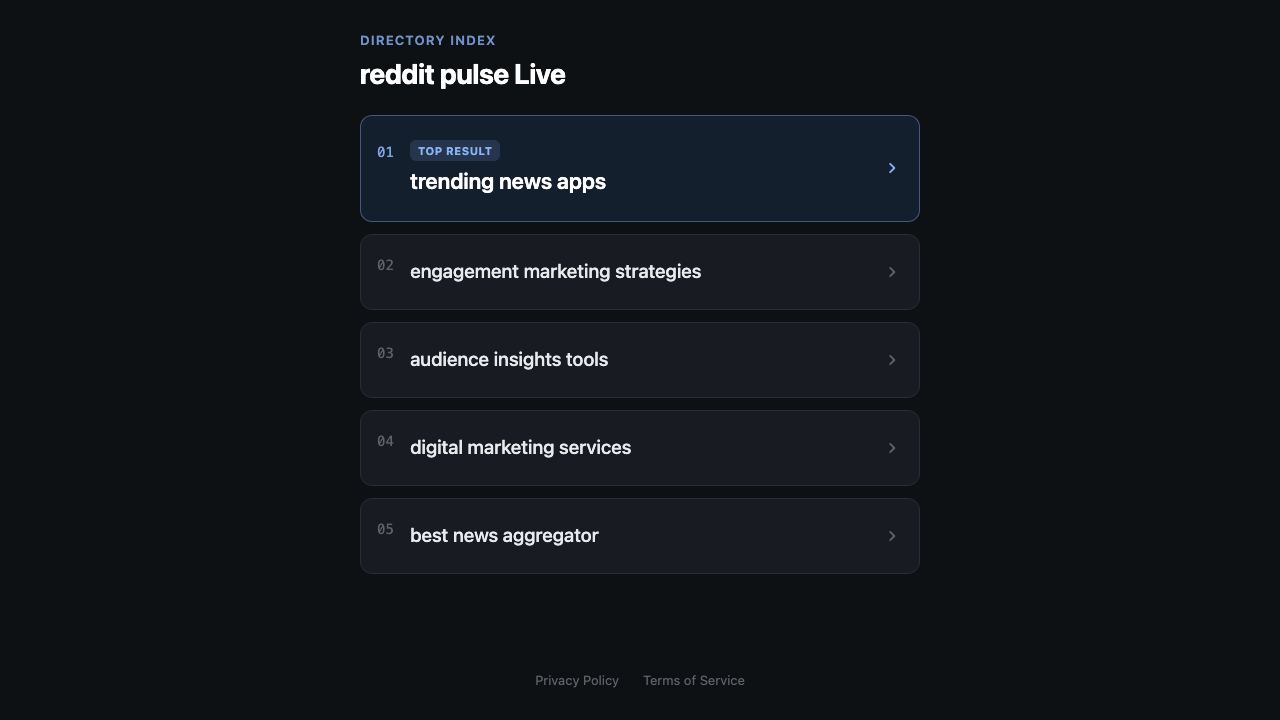 Reddit Pulse .live 网站截图