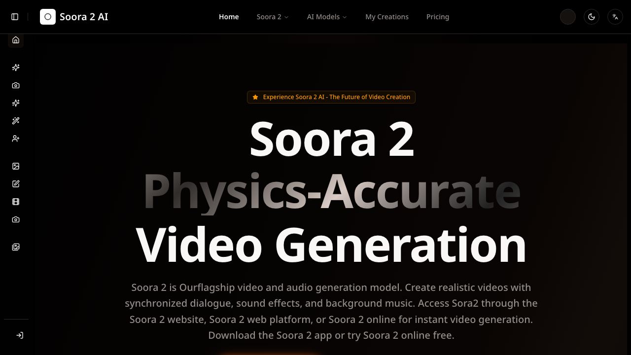 Sora 2-AI 网站截图