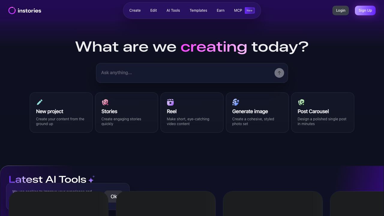 Instories 网站截图