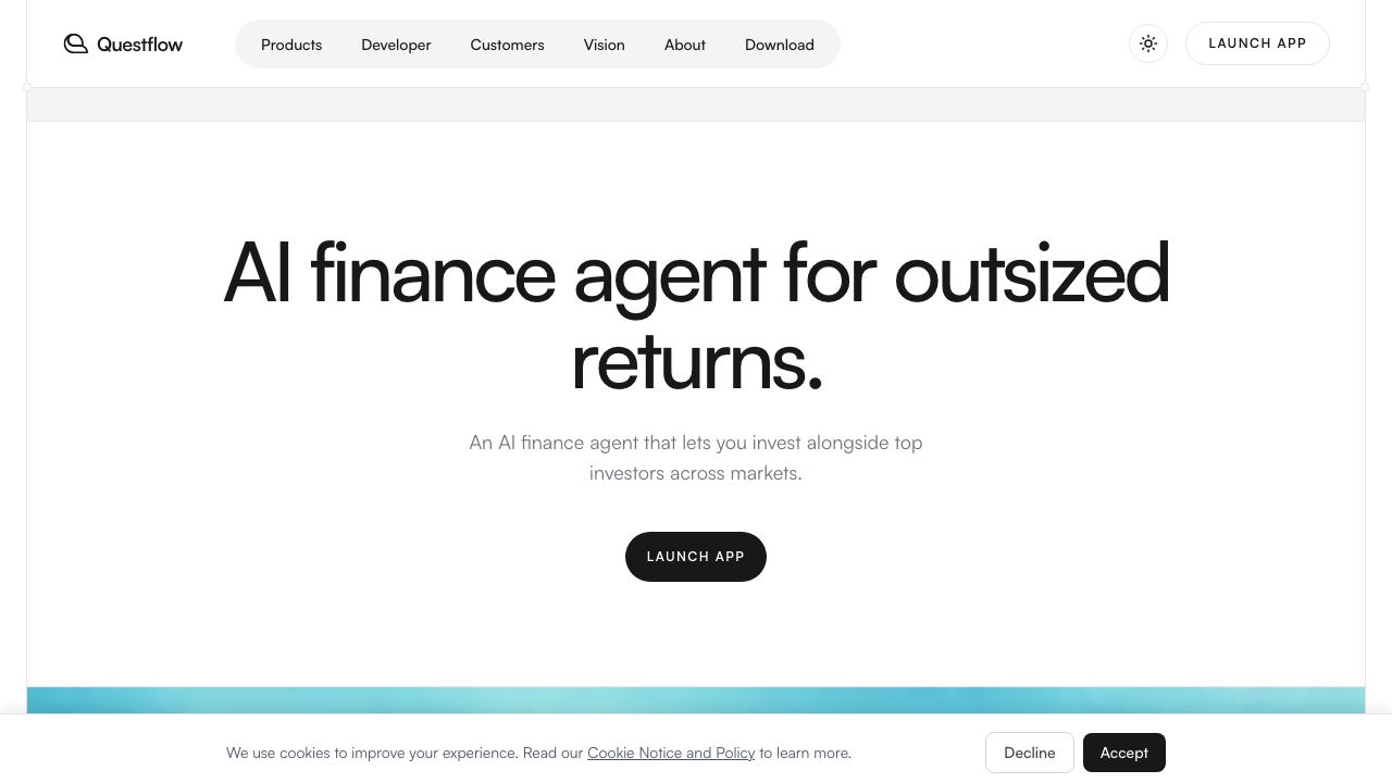 Questflow website screenshot