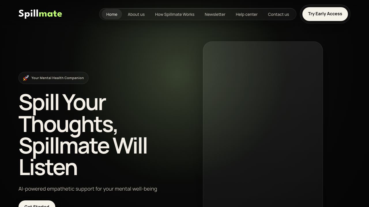 Spillmate website screenshot
