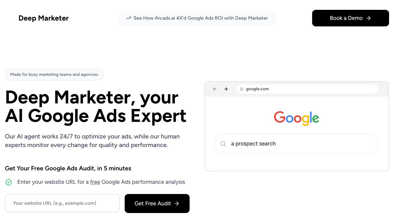 Deep Marketer website screenshot