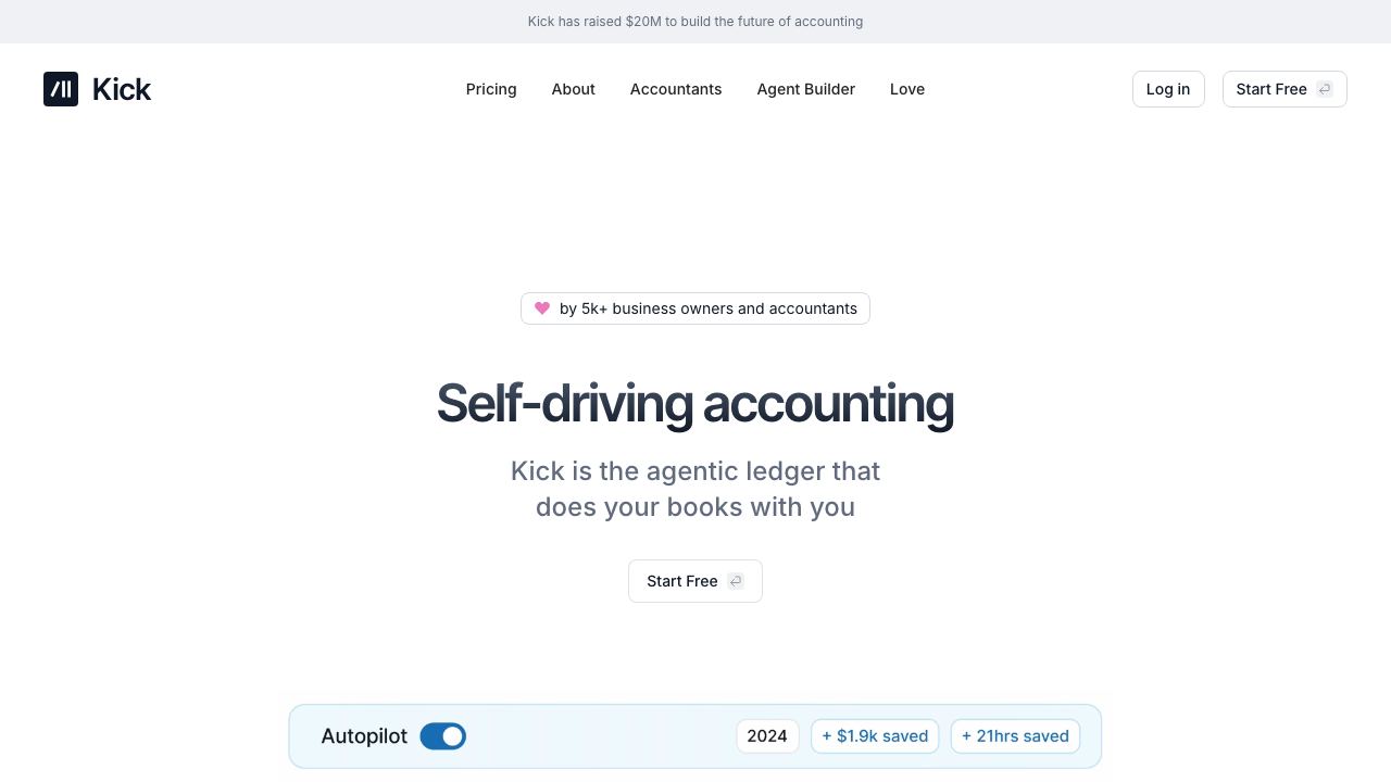 Kick website screenshot