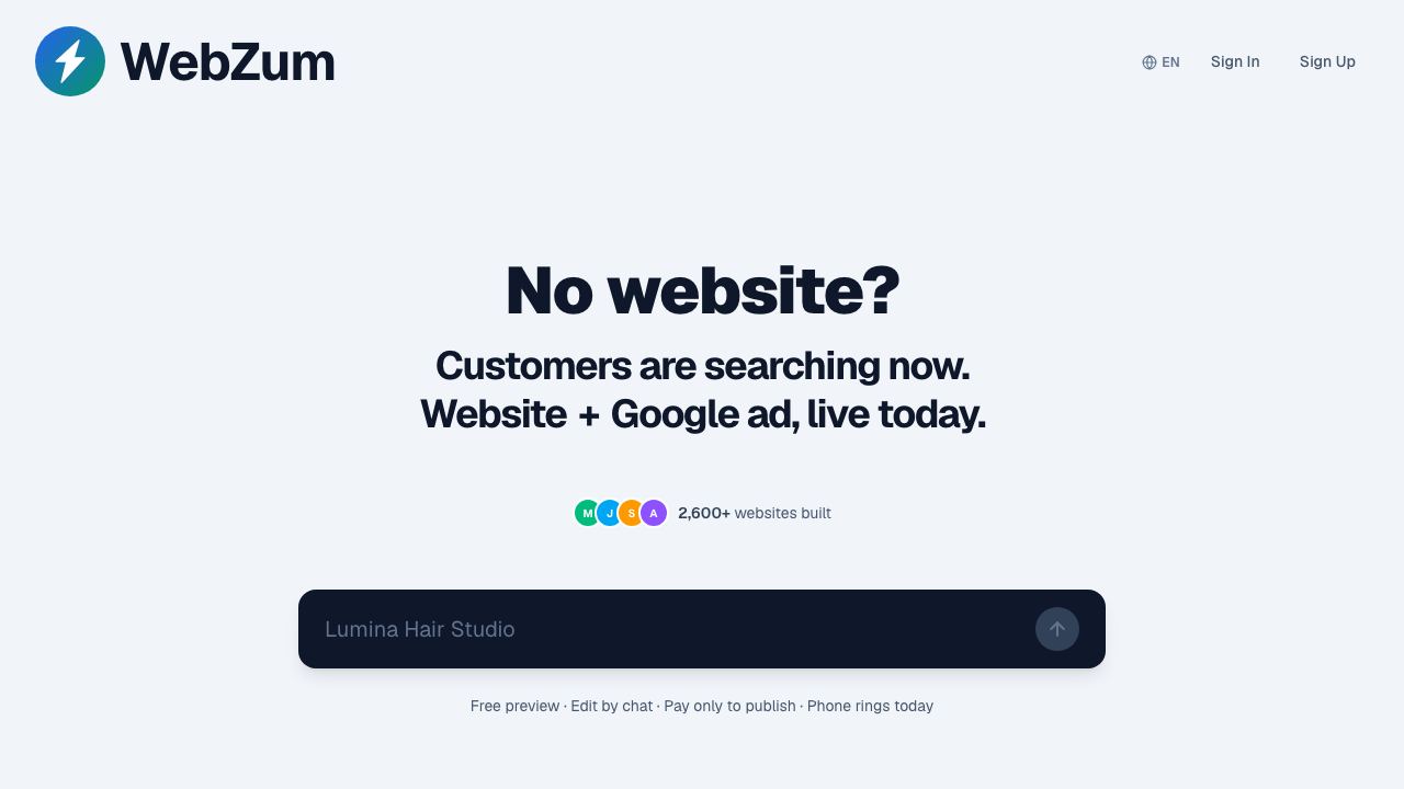 WebZum 网站截图