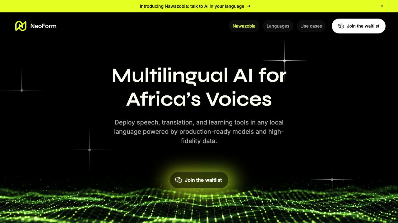 Neoform AI 网站截图