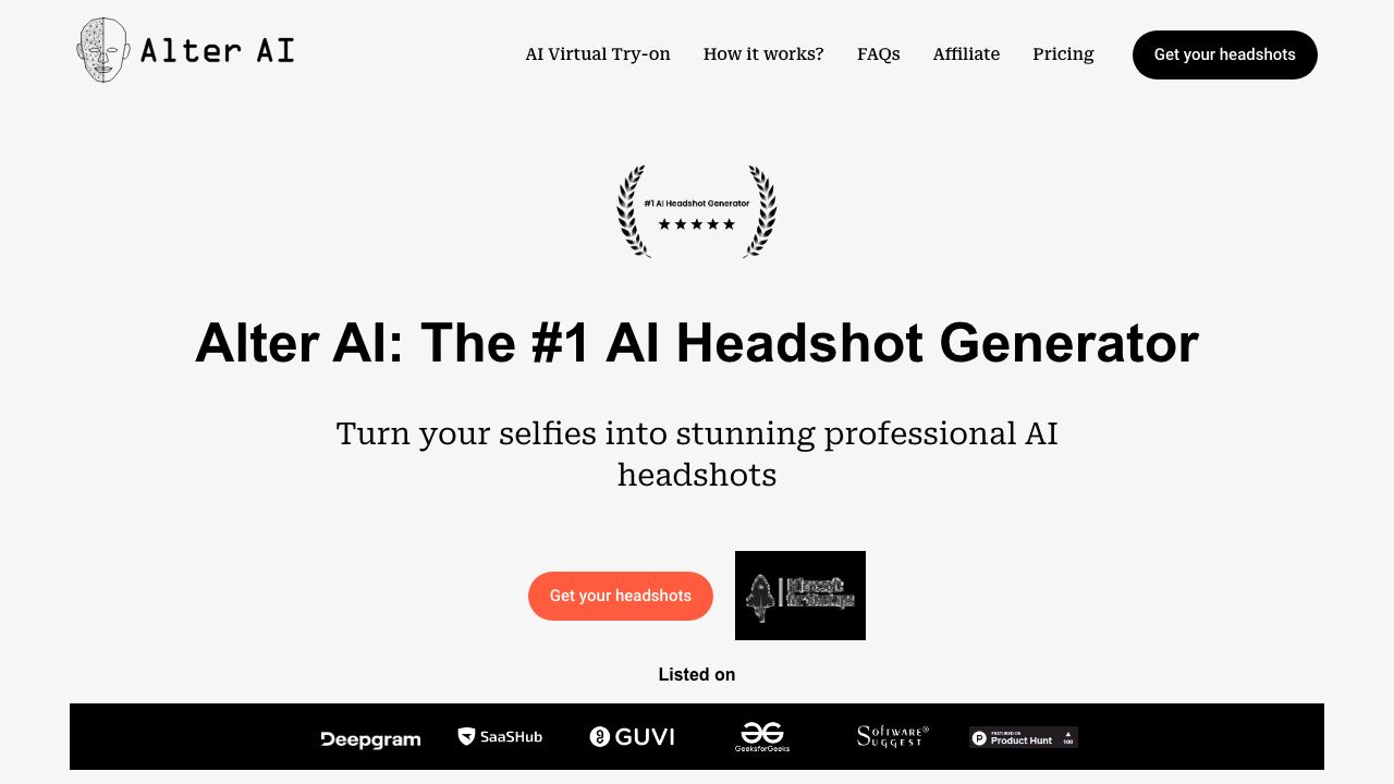 Alter AI 网站截图