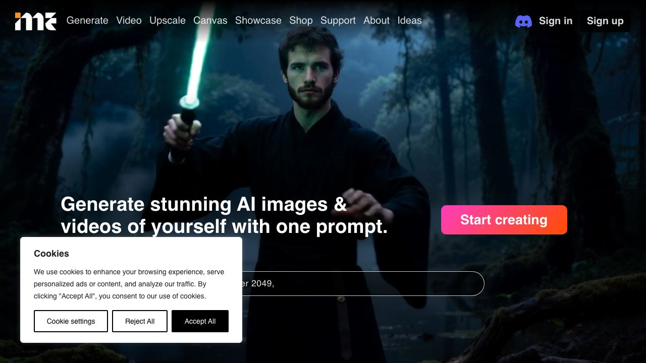 ImagineMe website screenshot