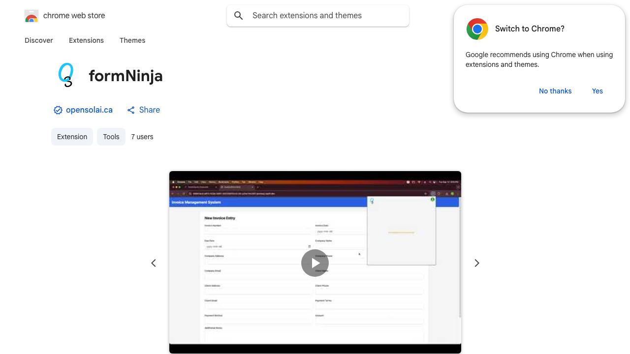 formNinja 网站截图