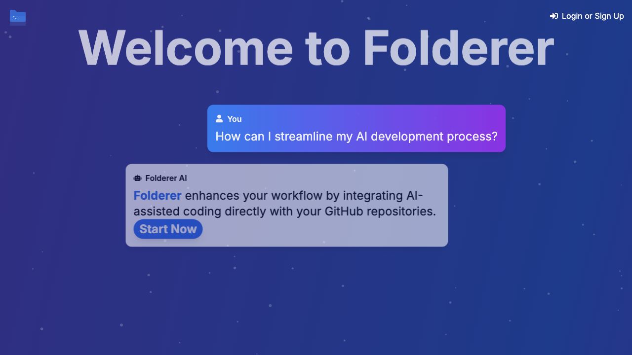 Folderer website screenshot