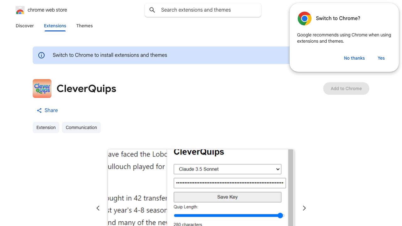 CleverQuips 网站截图
