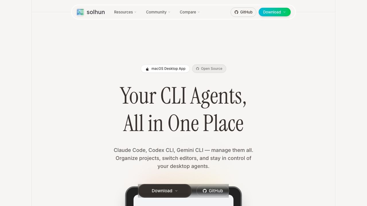 CLI Manager website screenshot