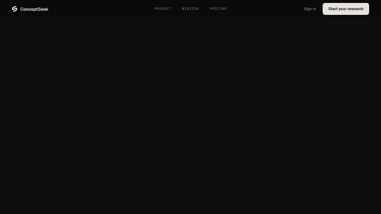 ConceptSeek website screenshot