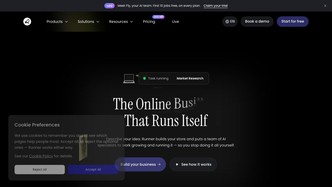 Runner AI 网站截图