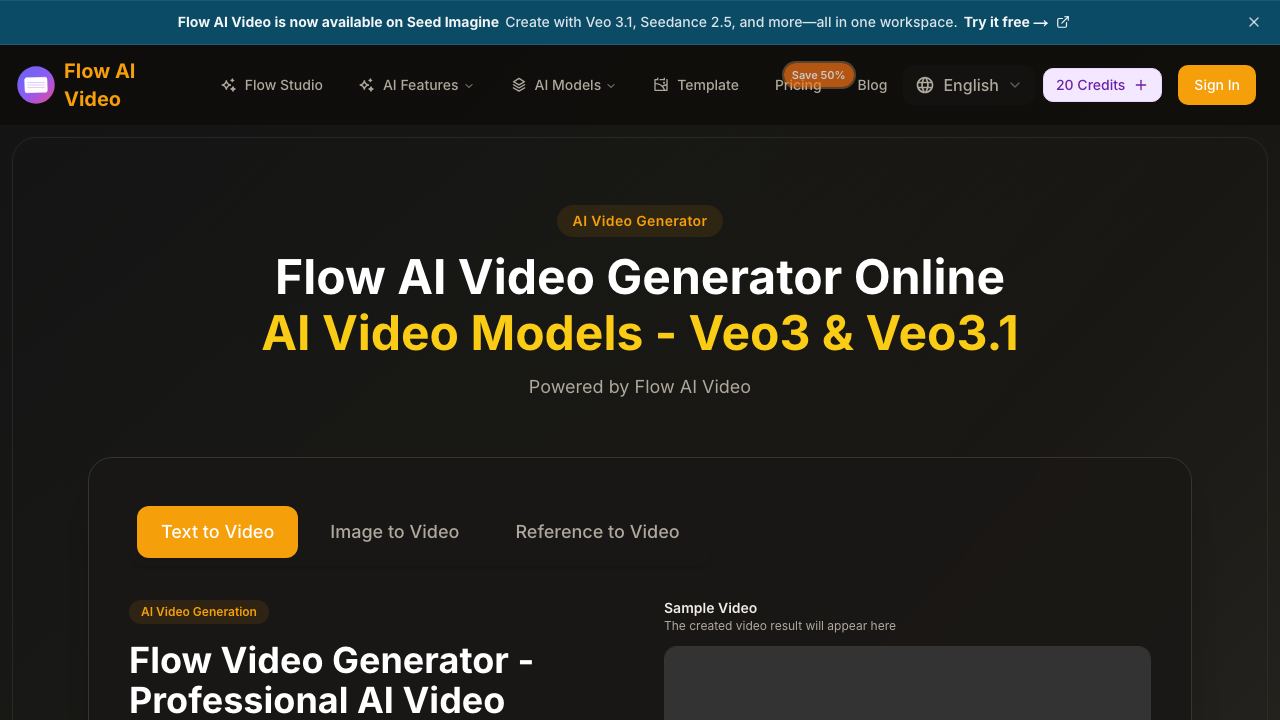 Flow AI 网站截图