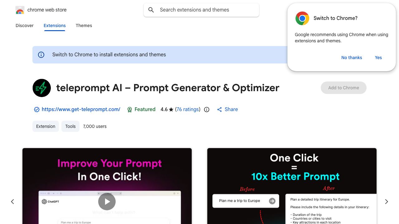 teleprompt website screenshot