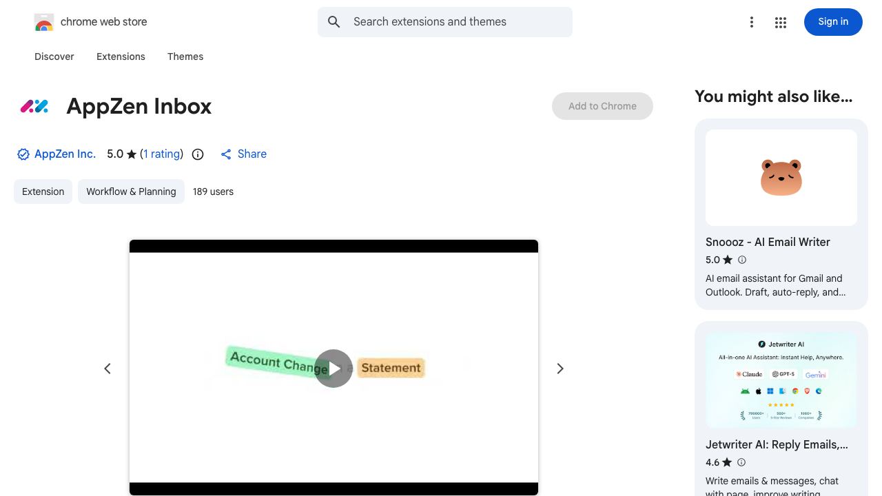 AppZen Inbox 网站截图
