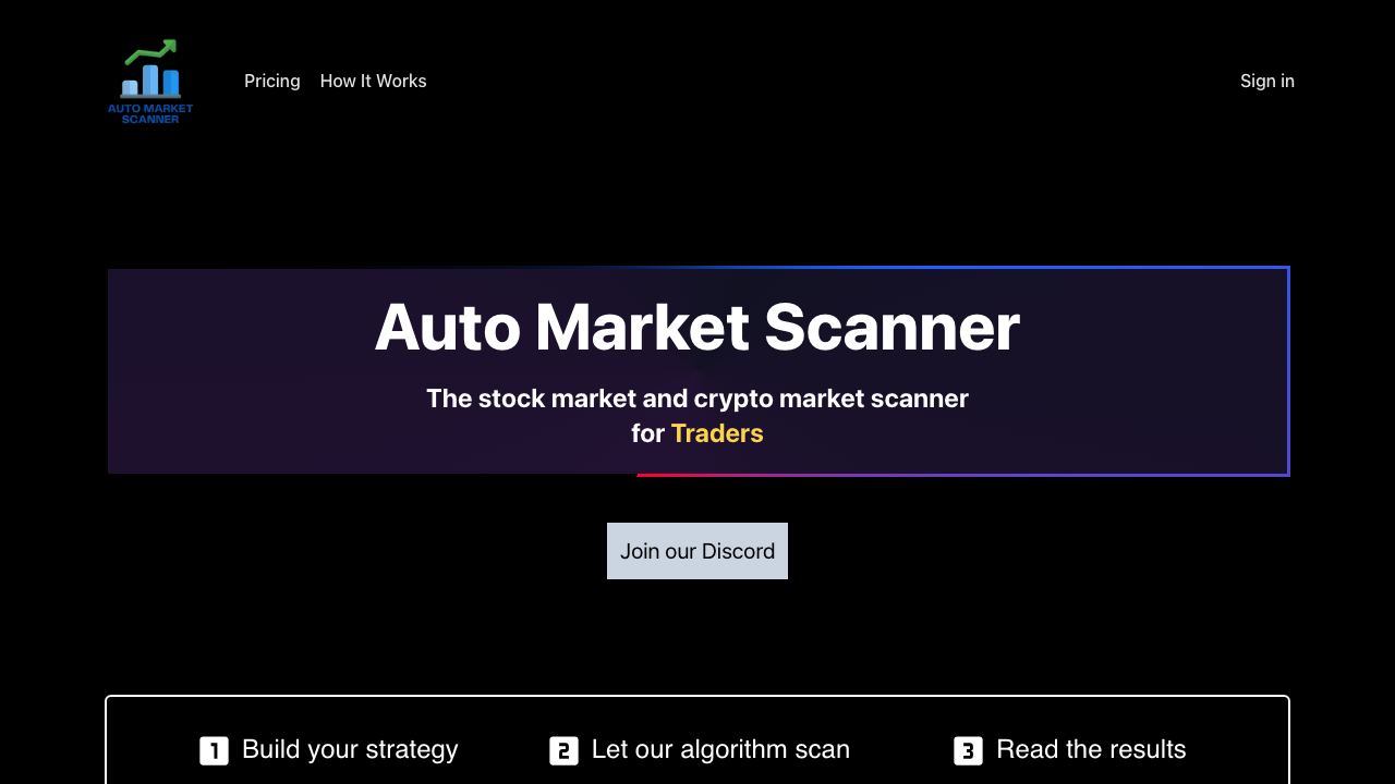 Auto Market Scanner 网站截图